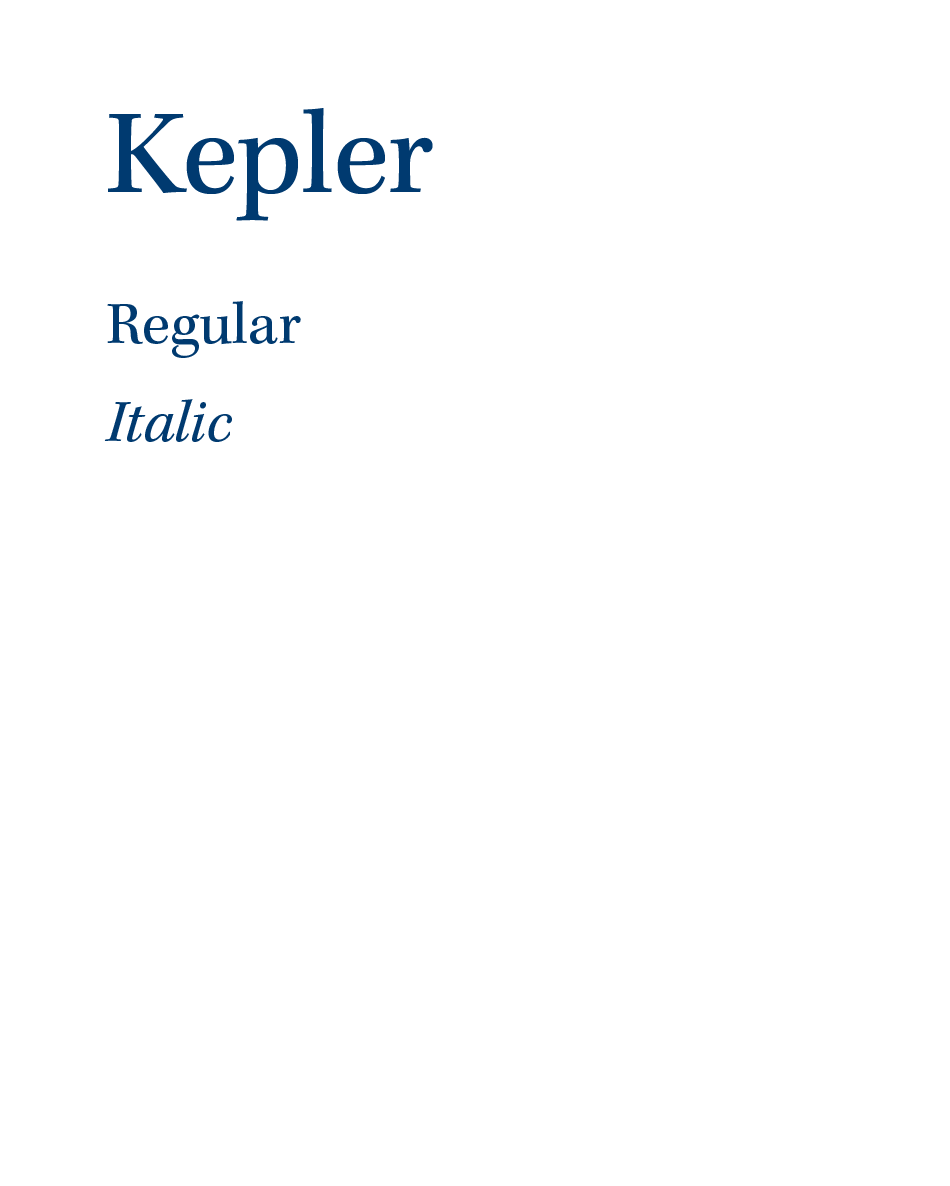 Brand Fonts Kepler Carroll Community College