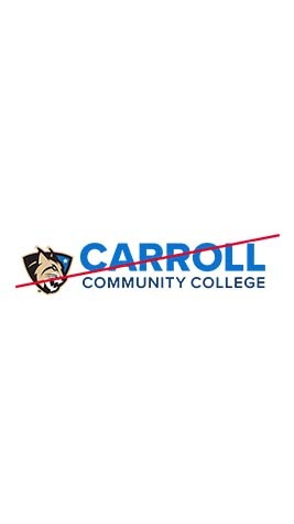 Example of Wrong Logo Usage Carroll Community College