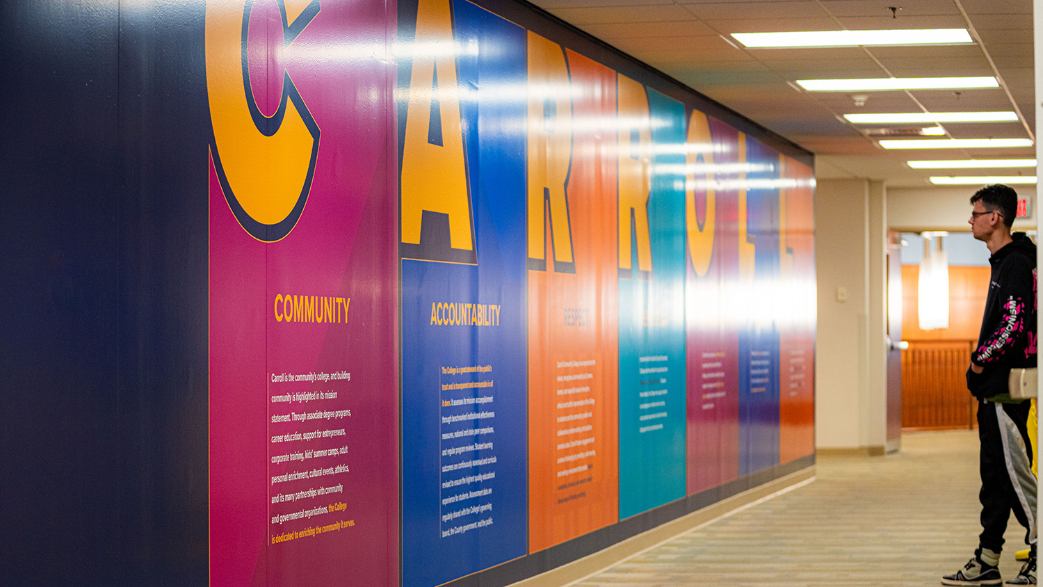 Carroll Values Wall Carroll Community College