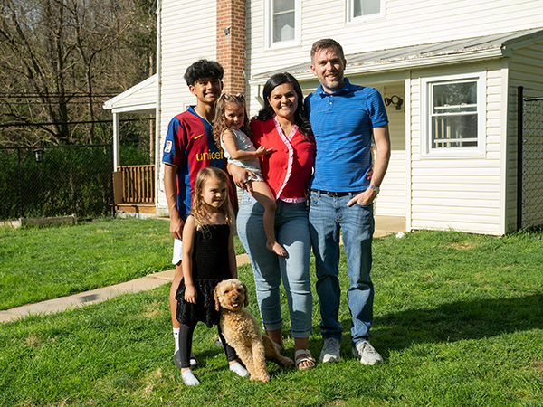 Diana Godinez and family as a part of the Take Shape Campaign at Carroll Community College