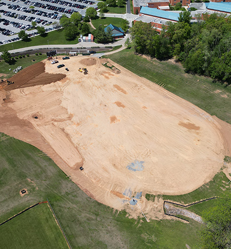 James D. Ball Athletic Complex in progress at Carroll Community College
