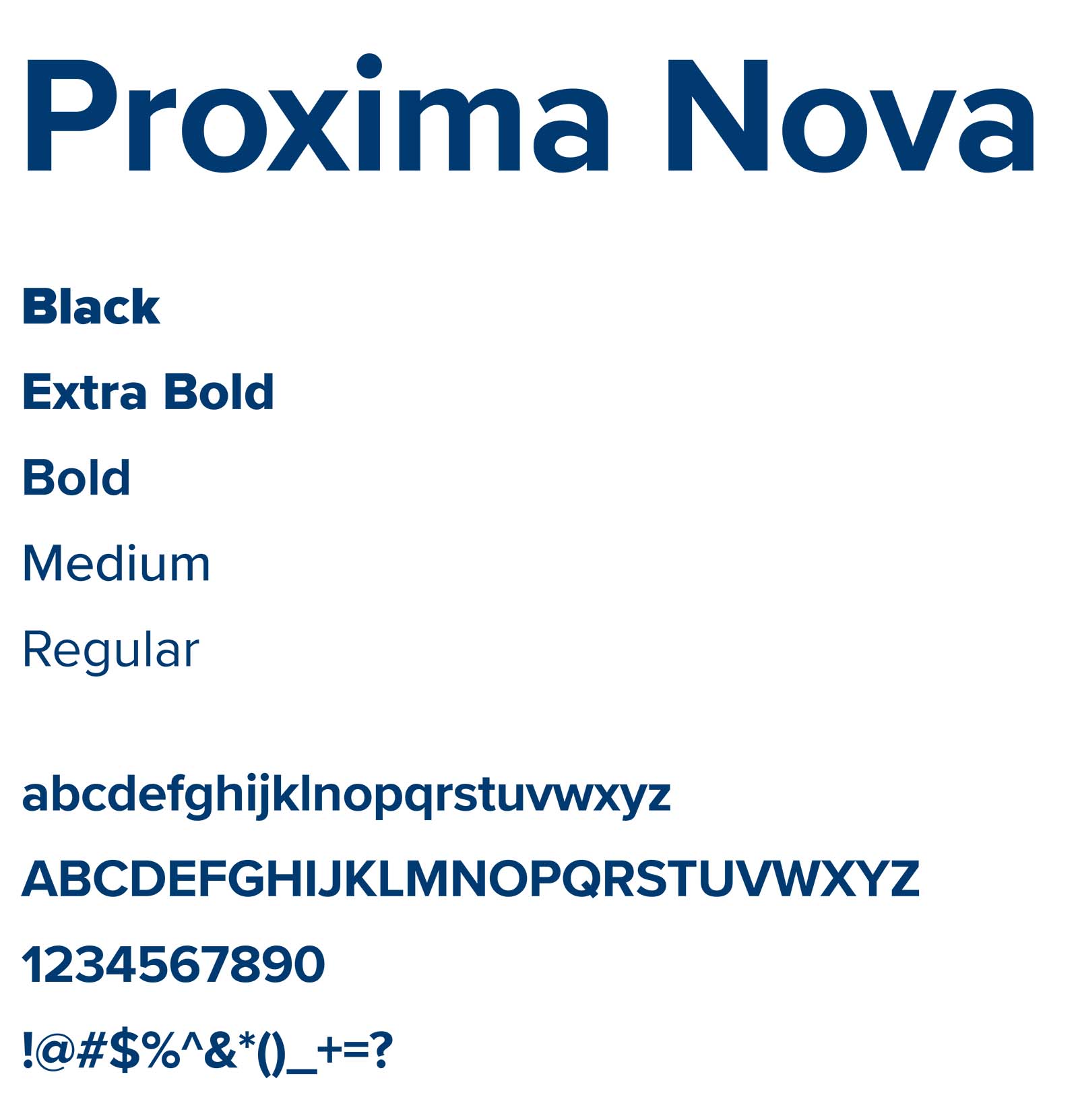 Proxima Nova Font Sample Carroll Community College