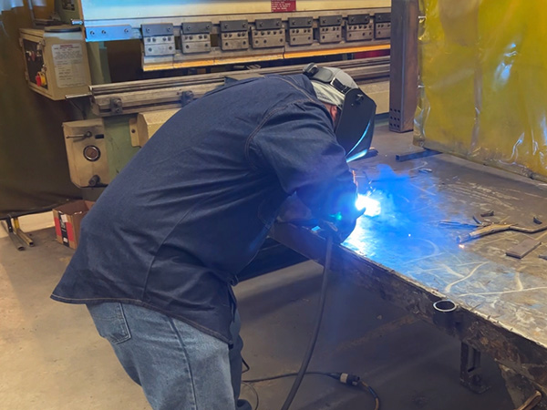 Welding Student Carroll Community College