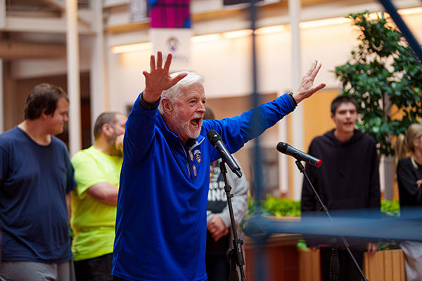 Dr. Ball at Lightning Birthday Celebration