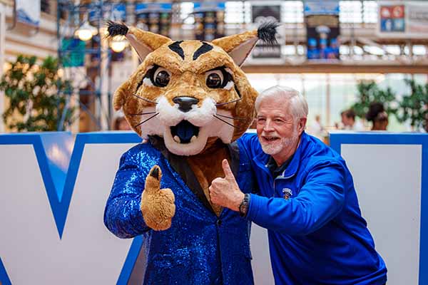 Dr. Ball with Lightning Carroll Community College