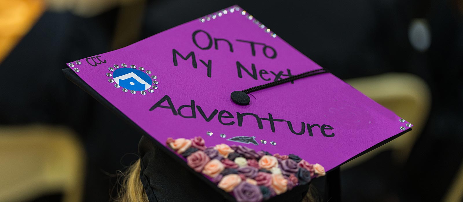 graduation cap that reads onto my next adventure