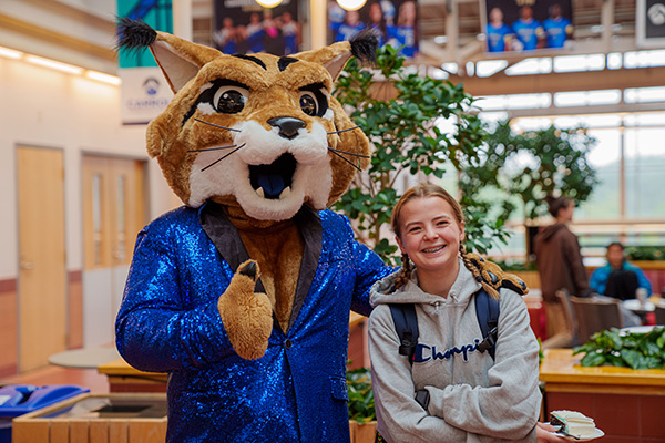 Student with Lightninig Carroll Community College